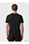 Vizyon New Season Black V-Neck Combed Cotton Men's T-Shirt - 4
