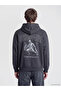 Özmarka New Season Anthracite Printed Men's Hoodie - 4