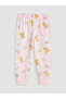 Lcw Kids Ecru Crew Neck Printed Girl's Pajama Set - 6