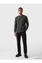 Ozmarka New Season Anthracite Crew Neck Men's Knitwear Sweater - 2