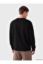 Özmarka New Season Black Crew Neck Men's Sweatshirt - 4