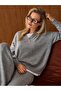 Women's Shawl Collar V-Neck Oversize Knitwear Sweater Wide Leg Pants Two-Piece Set - 2
