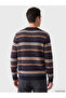 Ozmarka New Season Navy Blue Crew Neck Patterned Men's Knitwear Sweater - 3