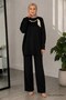 Scarf Knitwear Set Black 2001