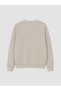 Özmarka New Season Beige Crew Neck Men's Sweatshirt - 5