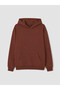 Seray New Season Brown Men's Hoodie with Kangaroo Pocket - 5
