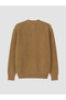 Özmarka New Season Beige Regular Fit V-Neck Ribbed Men's Knitwear Cardigan - 6