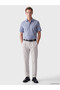 Vizyon New Season Gray Regular Fit Pleated Men's Trousers - 2