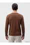 Lcwaikiki Classic Brown Crew Neck Long Sleeve Combed Cotton Men's T-Shirt - 4
