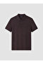 Vizyon New Season Brown Polo Collar Combed Cotton Men's T-Shirt - 5