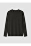 Green Crew Neck Long Sleeve Combed Cotton Men's T-Shirt - 5