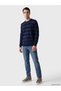 Ozmarka New Season Navy Blue Crew Neck Men's Knitwear Sweater - 2