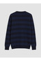Ozmarka New Season Navy Blue Crew Neck Men's Knitwear Sweater - 5