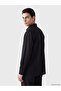Ozmarka New Season Black Slim Fit Dobby Men's Shirt - 3