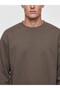 Özmarka New Season Brown Crew Neck Men's Sweatshirt - 3