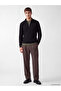 Vizyon New Season Black Zippered Stand Collar Men's Knitwear Sweater - 2