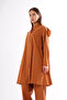 Paper Touch Tunic with Zipper Detail on the Back 116 Light Brown - 3