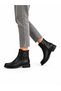 Low-Heeled Zippered Gold Buckle Detailed Short Women's Bootie - 3