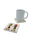 Hacivat and Karagöz Printed Natural Stone Coasters 10X10 Krt-114 - 2