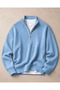 Unisex Ribbed Half-Zip Collar Detailed Knitwear