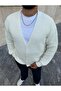 Knitted Buttoned Cardigan - 2