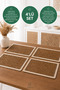 4-Piece Wicker American Service Set |   Rectangular Supla Table Placemat Decorative Placemat