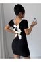 Women's Stylish Dress with Bow Detail on the Back - 2