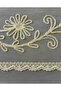 Embroidered Lace Single Pique & Bedspread with Border - Anthracite - 2