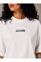 Saudi Arabia Arabic Text Printed 100% Cotton White Oversize Crew Neck Women's T-Shirt - 2