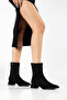 Women's Short Thick Heeled Pointed Toe Zippered Casual Boots