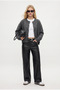 Women's New Keep Side Slit Soft Textured Dark Anthracite Basic Knitwear Cardigan - 2