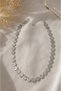 Silver Color Meriç Keskin Necklace 36cm+5 cm (Staple Size 1 cm) - 2