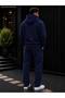 Men's New York City Nyc League Printed Tracksuit Set / Hooded Kangaroo Pocket Sweatshirt and Straight Leg Bottom - 2