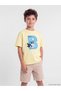 Vizyon New Season Yellow Crew Neck Printed Boys' T-Shirt