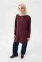 Trendy Hidden Button Crepe Fabric Seasonal Full Fit Shirt Tunic