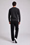 Men's Black Hooded Baggy Fleece-Lined Sweatpants, Thick Wide Cut, Comfortable Fit - 7