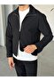 Tech Fabric Zippered Jacket Pants Set M- Black - 6