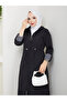 Striped Bondit Fabric Hijab Trench Coat Mde1205010 - 5