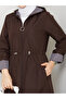 Striped Bondit Fabric Hijab Trench Coat Mde1205010 - 3