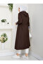 Striped Bondit Fabric Hijab Trench Coat Mde1205010 - 2