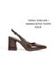Slope Toe, Open Back, 7 cm Covered Heel, New Season - 2