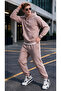 Men's 3-Strap Winter Tracksuit Set with Kangaroo Pockets (Soft Puff Fabric) - 8