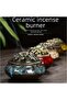 Ceramic Incense Burner with Holder, Decorative Holder for Sticks & Cones and Tablets, Ash Catcher for Home Fragrance, Bakhoor, Meditation & Aromatherapy - 5
