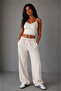 Women's Vanilla Elastic Waist Sweatpants Be499
