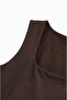 Brown Poll Thick Strap U-Neck Undershirt - 3