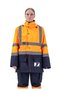 Safesawa Alaska Hi-Vis 5 in 1 Parka Neon Orange - Navy Blue 5+1 Coat 4121 - 2
