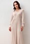 Long Sleeve Buttoned Lycra Viscose Nightgown - 3