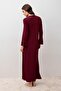 Long Sleeve Buttoned Lycra Viscose Nightgown - 5