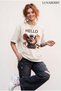 Unisex White T-Shirt Tatlışko Funny Mouse Oversize