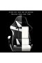 Black & White Ergonomic Gaming Chair with Footrest, Adjustable Height 112-122cm, Full Body Support Comfortable Racing Chair - 7